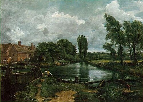 Flatford Mill from the Lock, , John Constable