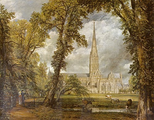 Salisbury Cathedral from the Bishop's Grounds, 1823, John Constable
