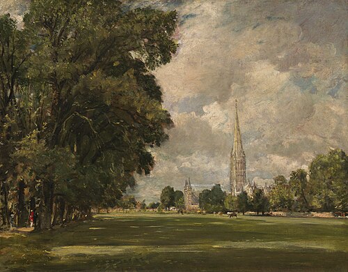 Salisbury Cathedral from Lower Marsh Close, 1820, John Constable