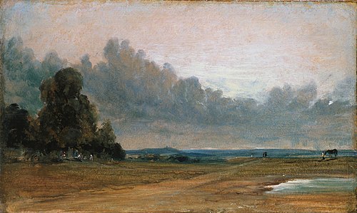 A View on Hampstead Heath with Harrow in the Distance, 1822, John Constable