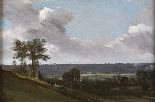 Hilly Landscape, , John Constable