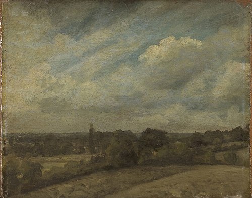 Landscape (possibly the Stour valley), , John Constable