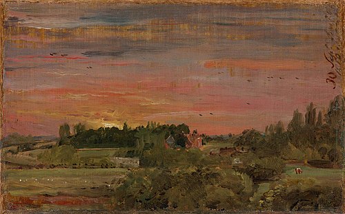 View toward the Rectory, East Bergholt, 1810, John Constable