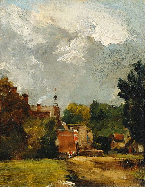 East Bergholt Church, 1809, John Constable