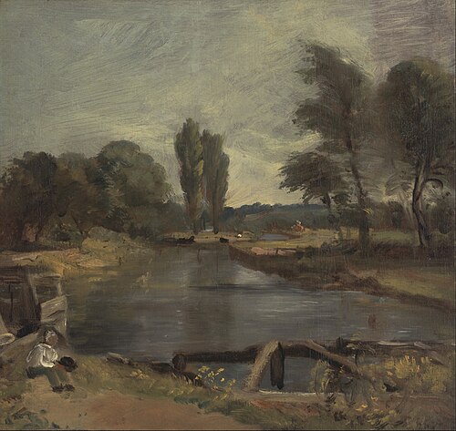 Flatford Lock, 1810, John Constable