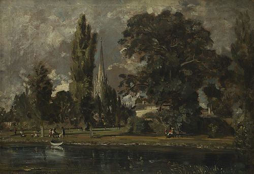 Salisbury Cathedral and Leadenhall from the River Avon, 1820, John Constable
