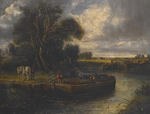 Barge on the Canal, , John Constable