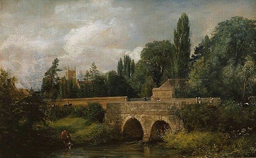 Gillingham Bridge, Dorset, 1823, John Constable