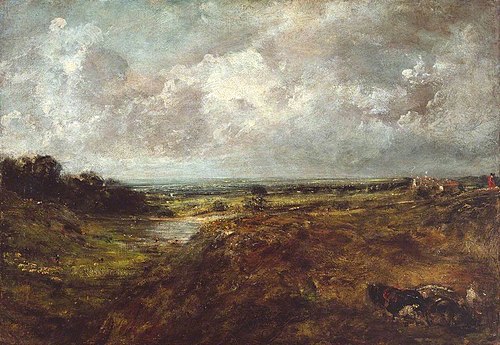 Branch Hill Pond, Hampstead Heath, with a Cart and Carters, 1825, John Constable