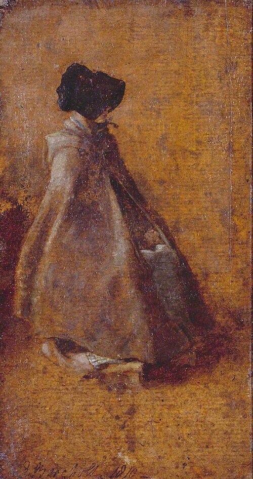 Study of a Girl in a Cloak and Bonnet, 1810, John Constable