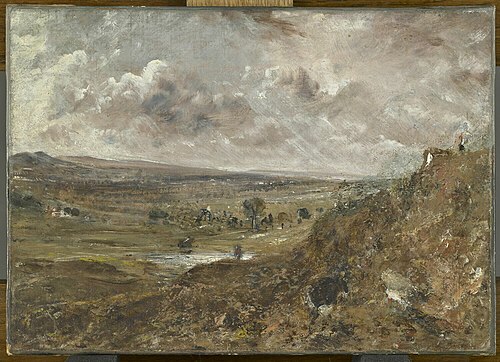 Vue de Hampstead Heath ; Effet d'orage, 1823, John Constable