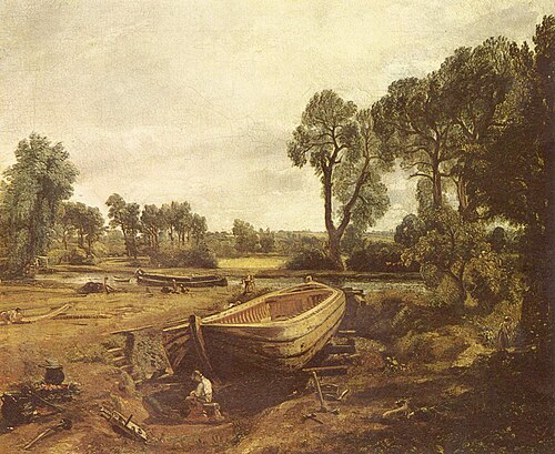 Boat-building near Flatford Mill, 1815, John Constable