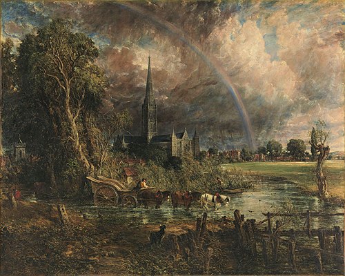 La Cathédrale de Salisbury vue des prés, 1831, John Constable