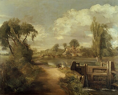 Flatford Lock, 1856, John Constable