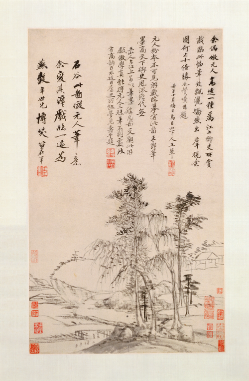 笪重光仿元人小景轴, , Chongguang Da