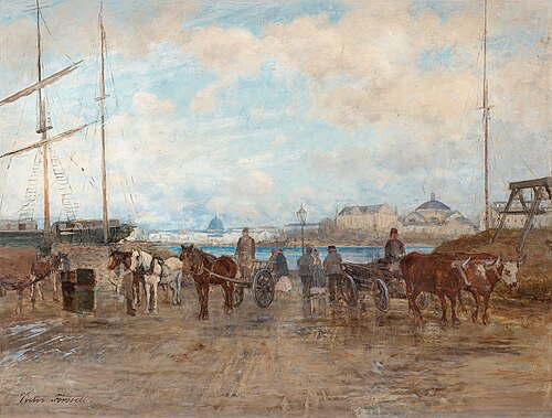 Motiv från Stadsgården, (1880-talet), 1880, Victor Forssell