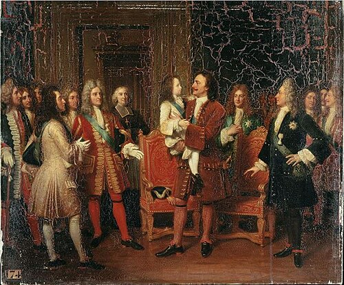 Louis XV enfant visite le Tsar Pierre Ier à l'hôtel de Lesdiguières, le 10 mai 1717, 1840, Louise Hersent