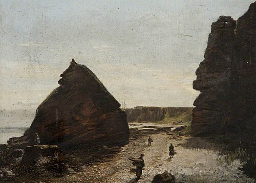 At Spindle Rock, Auchmithie, Forfarshire, , Patrick Allan Fraser