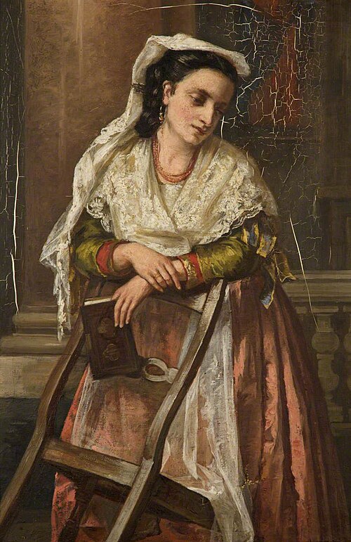 Girl in a Church in Rome, , Patrick Allan Fraser