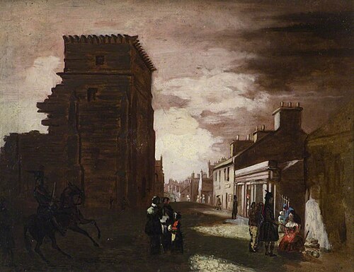 A Scene from 'The Antiquary' (Arbroath High Street), , Patrick Allan Fraser