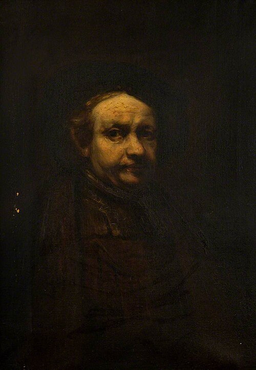 Self Portrait (copy after Rembrandt van Rijn), , Patrick Allan Fraser
