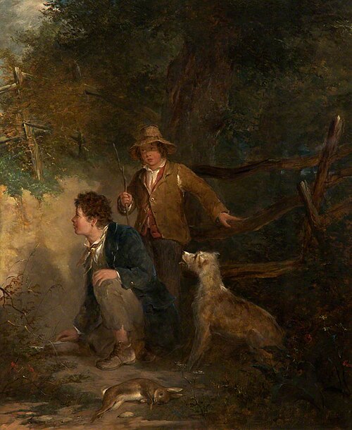 Boys Rabbiting, , John Everett Millais