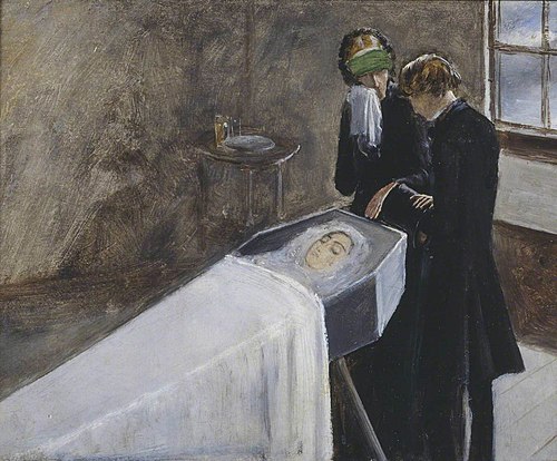 The Artist Attending the Mourning of a Young Girl, 1847, John Everett Millais