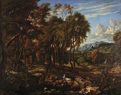 Wooded Landscape, 1700, Jan Baptiste Huysmans