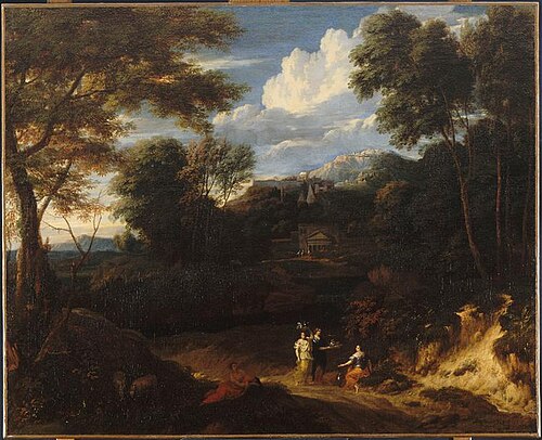 Paysage avec personnages, , Jan Baptiste Huysmans