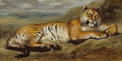 Tiger Resting, 1830, Pierre Andrieu