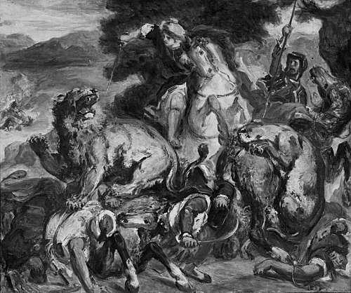 The Lion Hunt, 1855, Pierre Andrieu