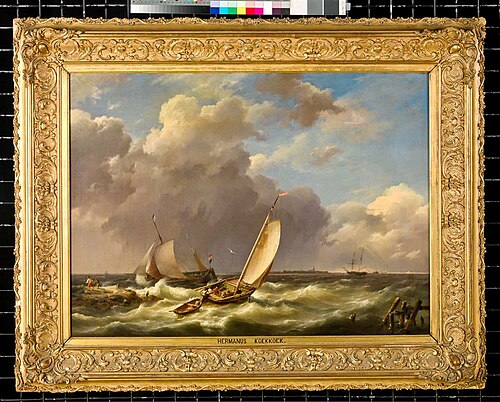 Uitvarende botter, 1865, Hermanus Koekkoek
