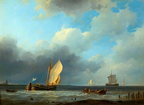 Sea Piece: A Threatening Sky, 1844, Hermanus Koekkoek