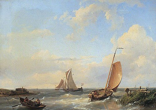 Shipping Scene, 1850, Hermanus Koekkoek