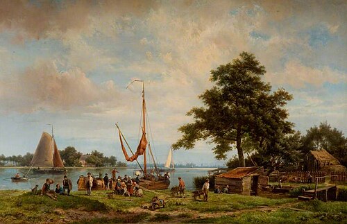 Loading Boats, 1866, Hermanus Koekkoek
