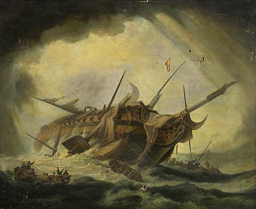 Sinking Frigate, , Hermanus Koekkoek