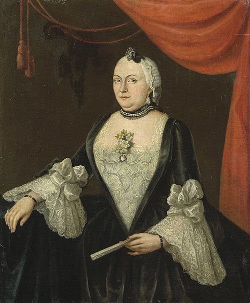 Portrait of Johanna van Rijswijk (born 1715), Wife of Jan Hendrik van Rijswijk, 1754, Isaac Lodewijk la Fargue van N