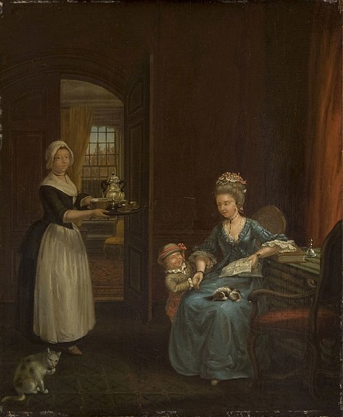 A Lady and a Servant, 1777, Maria Margaretha La Fargue