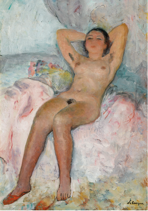 Nu Allongé bras Levés, , Henri Lebasque