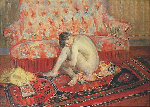 Nu au canape rose, 1926, Henri Lebasque