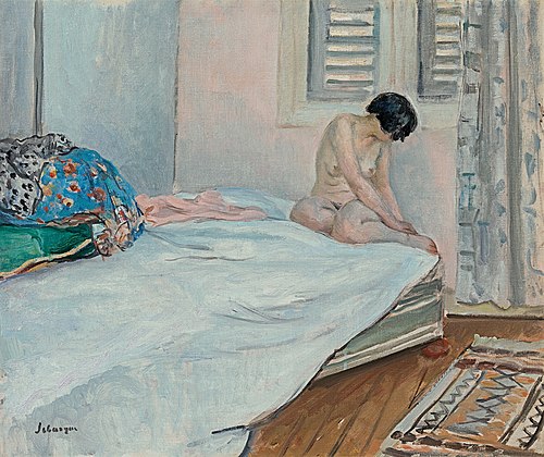 Nu assis au pied du lit, Le Cannet, 1929, Henri Lebasque