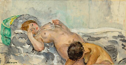 Nu au collier de perles, 1928, Henri Lebasque