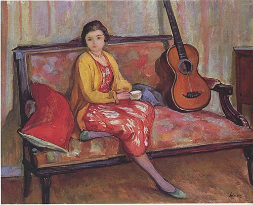 Nono et une guitare, 1910, Henri Lebasque