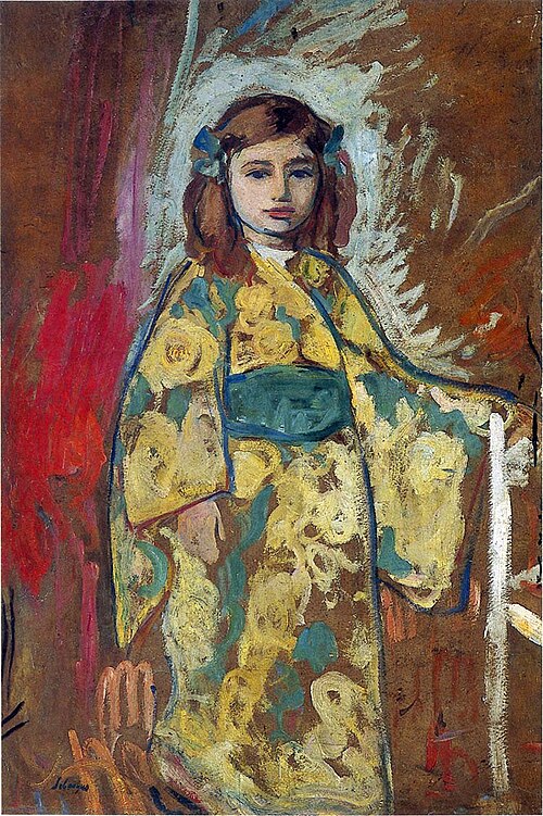 Nono en robe japonaise, 1912, Henri Lebasque