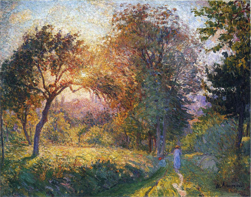 Girl in the Forest at Sunset, 1898, Henri Lebasque