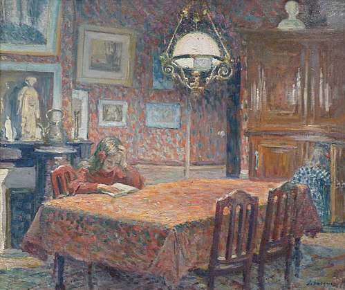 Sous la lampe, 1904, Henri Lebasque