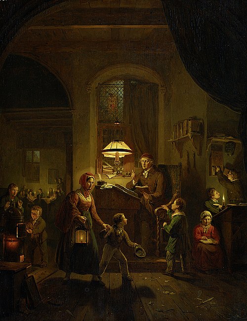 Night School, 1835, Georg Gillis Haanen