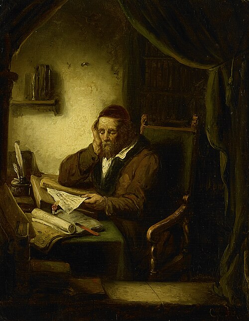 Old Man in his Study, 1833, Georg Gillis Haanen