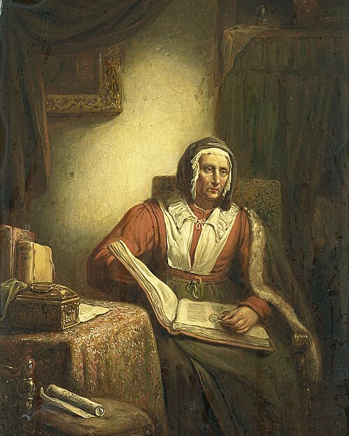 Old Woman Reading, 1834, Georg Gillis Haanen