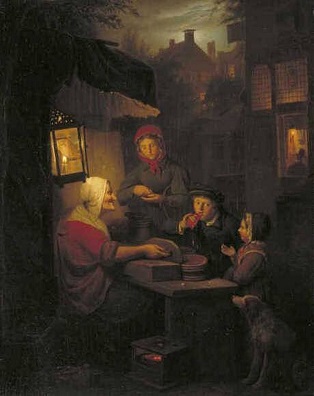 Marketstall at Evening, 1900, Georg Gillis Haanen